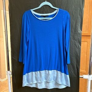 White House Black Market Women’s Royal Blue Layered Tunic Small Casual